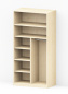 Preview: Kleiderschrank - 2 Türen (80/100/120 x 200 x 58 cm)