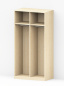 Preview: Kleiderschrank - 2 Türen (80/100/120 x 200 x 58 cm)