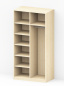 Preview: Kleiderschrank - 2 Türen (80/100/120 x 200 x 58 cm)