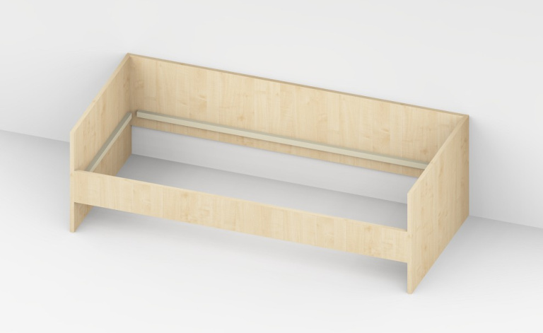 Kastenbett xx x 200 x 40/65 cm (LxBxH)