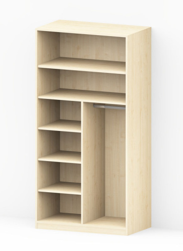 Preview: Kleiderschrank - 2 Türen (80/100/120 x 200 x 58 cm)
