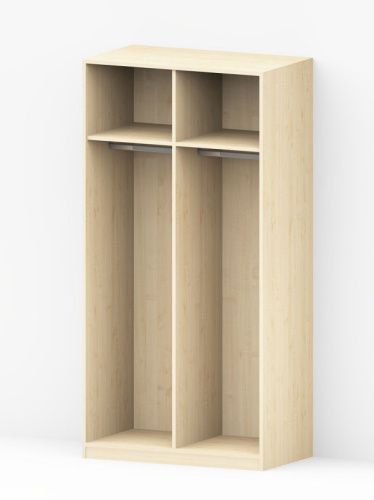 Preview: Kleiderschrank - 2 Türen (80/100/120 x 200 x 58 cm)