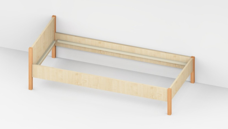 Stollenbett xx x 200 x 40/65 cm (LxBxH)