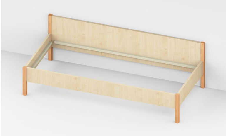 Stollenbett xx x 200 x 40/65 cm (LxBxH)