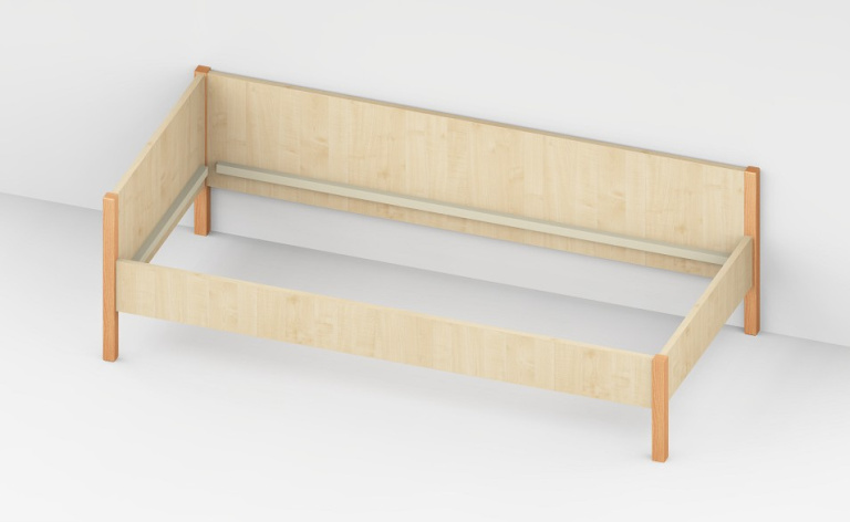 Stollenbett xx x 200 x 40/65 cm (LxBxH)