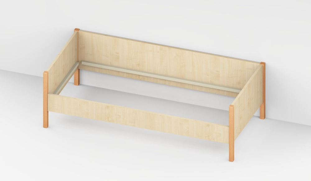 Stollenbett xx x 200 x 40/65 cm (LxBxH)