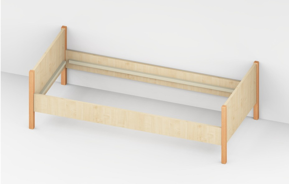 Stollenbett xx x 200 x 40/65 cm (LxBxH)