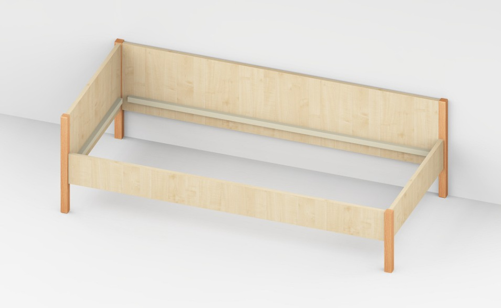 Stollenbett xx x 200 x 40/65 cm (LxBxH)